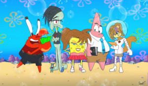 Spongebob Kirby And Friends
