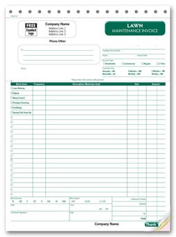 CON0123; Lawn Maintenance Invoice Form