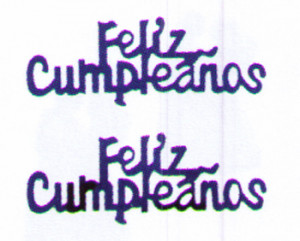 Feliz Cumpleanos Confetti, Blue Happy Birthday in Spanish