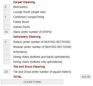 Carpet Cleaning Quote Sample