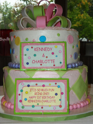 Twin Girl Birthday Cakes