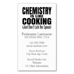 Funny Chemistry Teacher Quote Double-Sided Standard Business Cards ...