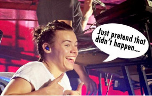 Hagamos como que eso nunca pasó”. Harry Styles .