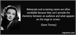 Rehearsals and screening rooms are often unreliable because they can't ...