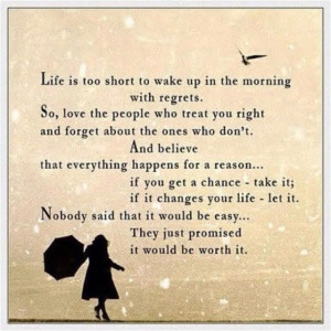 Live with no regrets!