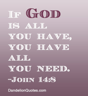 ... Quotes to Uplift Your Spirit - If God is all you have, you have all
