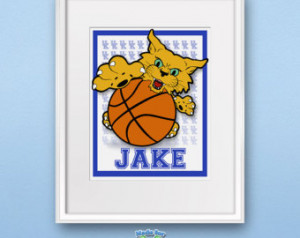 Baby UK Kentucky Wildcat Print Pers onalized nursery kids room LIMITED ...
