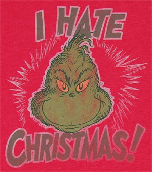 11202 I Hate Christmas! - The Grinch - Junk Food Men's T-shirt