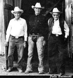 From left to right: Tom Dorrance, Ray Hunt, and Bill Dorrance. Some of ...