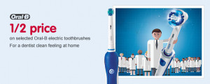Save 1/2 price on selected Oral B Electric Toothbrushes