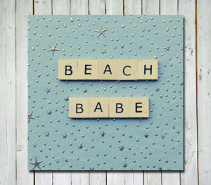 Beach quote print - beach babe -