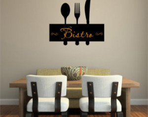 Bistro Vinyl Lettering words kitc hen wall quotes graphics Home decor ...