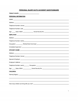 Basic Personal Information Form