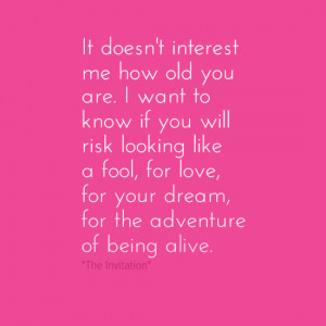 Haters don’t get that we’d risk looking like a fool to follow our ...