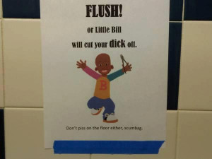 Don’t forget the flush the toilet…