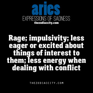 zodiaccity:Zodiac Expression of Sadness: Aries (reworded)
