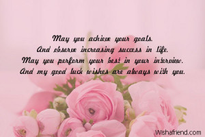 May you achieve your goals.And observe