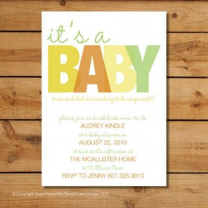 20 Best Gender Neutral Baby Shower Invitations from Etsy!