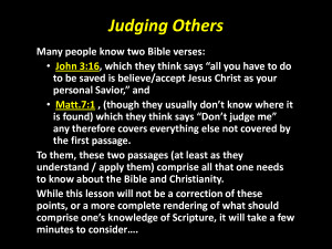 Bible Quotes About Judging Others