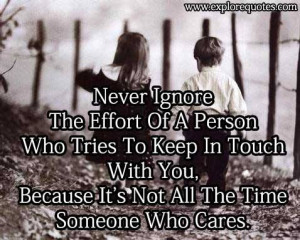Never ignore The effort of a person…