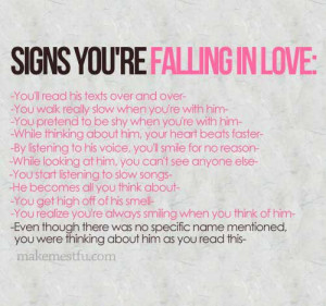 Signs you’re falling in love