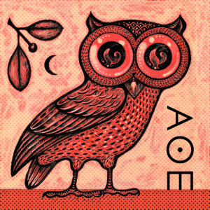 Medusa image from Society 6 . Athenian Owl from Scott Partridge .