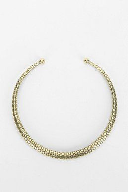 Metal Snake Collar Necklace Quote
