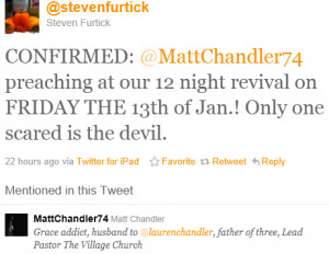 Thread: Acts 29 Network Leader Matt Chandler and Seeker pastor Steven ...