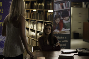 Elena's Vince Ribbed Cardigan (in Henna) Vampire Diaries Season 4 ...