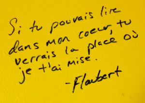 ... French, the quote reads “If you could read my heart, you would see