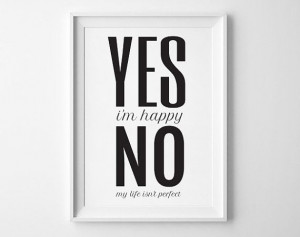 ... happy print Inspirational poster wall decor inspiration quote