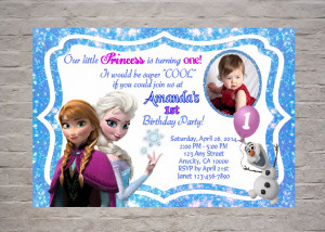 Disney Frozen Birthday Party Invitation With Free Thank You Card ...