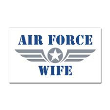 Air Force Wife Sticker (Rectangle) for