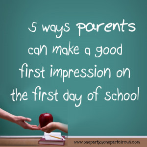 ways parents can make a good first impression