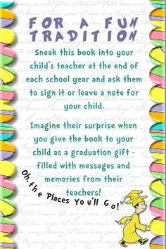 Graduation gift: Secretly have your children's teachers, coaches, etc ...
