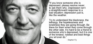 Stephen Fry quote on depression