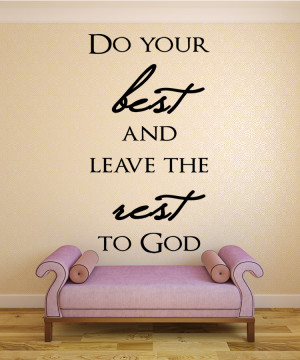 Do your best...Religious Wall Decal Quotes