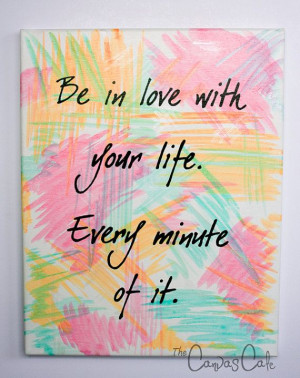11x14 Acrylic Painting on Canvas, Inspirational Life Quote, Pink ...