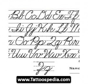 simple pretty cursive fonts Cursive Font Tattoos 05 Design