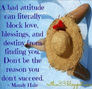 Bad attitude quote via www.Ruthie33.blog...
