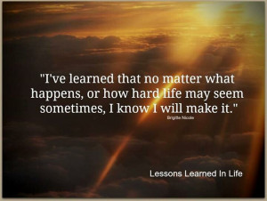 ve learned...