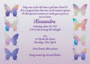 Details about 25 Personalized Sweet 16 Party Invitations - Purple ...