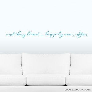 36 and they lived happily ever after wall quote decal