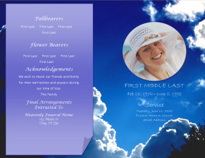 LifecyclePrints ~ Celebration and Funeral Program Templates