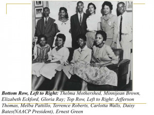 Bottom Row, Left to Right: Thelma Mothershed, Minnijean Brown ...