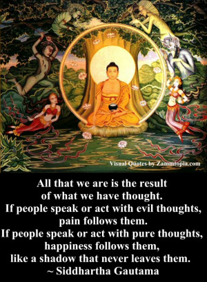 Siddharta Gautama on Thoughts, Zammtopia Visual Quotes
