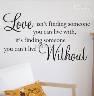Love Without Wall Quote Decal Sticker Decor Lettering Saying Vinyl ...