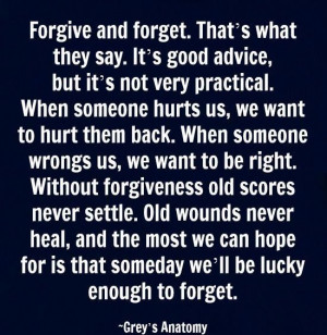 Forgive and forget...