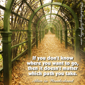 ... Want to go,then it doesn’t matter which path you take ~ Goal Quote