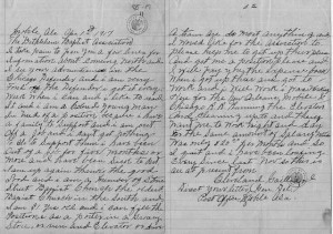 Letter from Cleveland Galliard of Mobile, Alabama to the Bethlehem ...